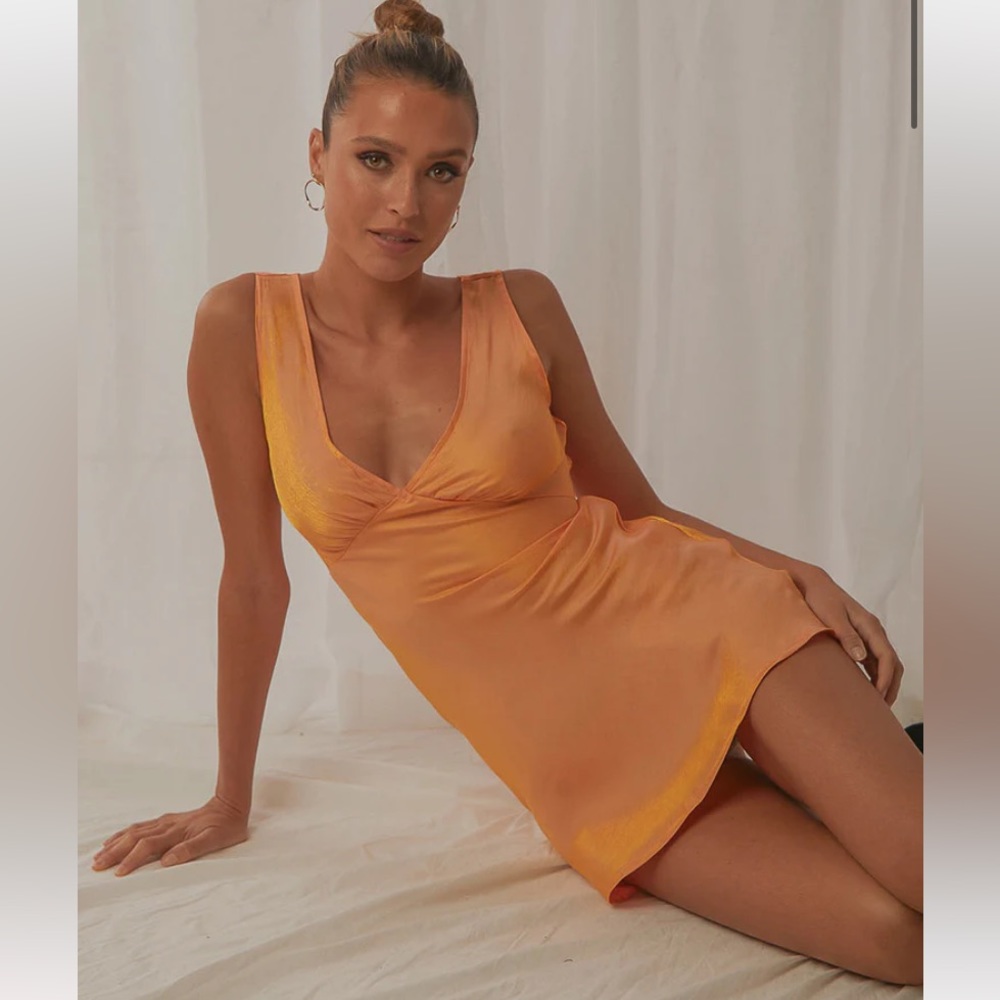 NWT Peppermayo Audrey Vintage Satin Slip Mini Dress